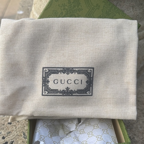 NWOT GUCCI 1955 Horsebit GG Supreme Canvas & Leather Compact Wallet (Brown/Gold) - Picture 12 of 16